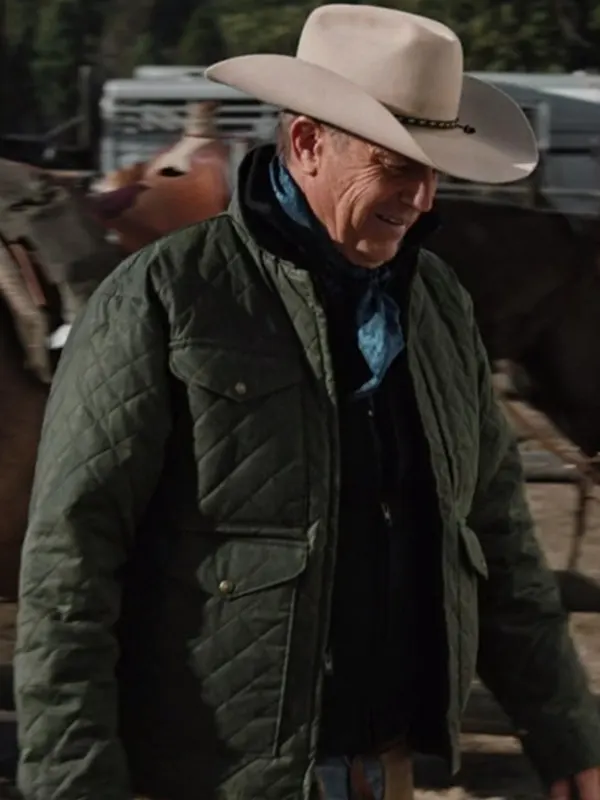 Yellowstone So John Dutton Green Quilted Jacket