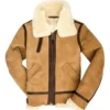 B3 Bomber Suede Leather Shearling Jacket