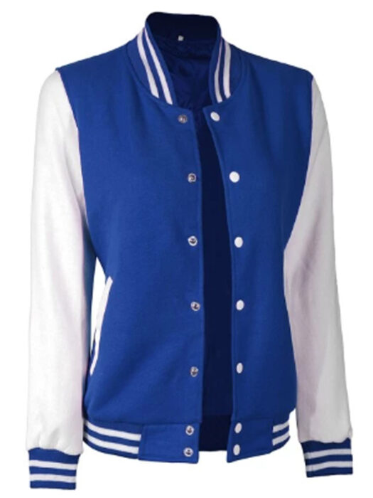 Blue and White Letterman Jacket