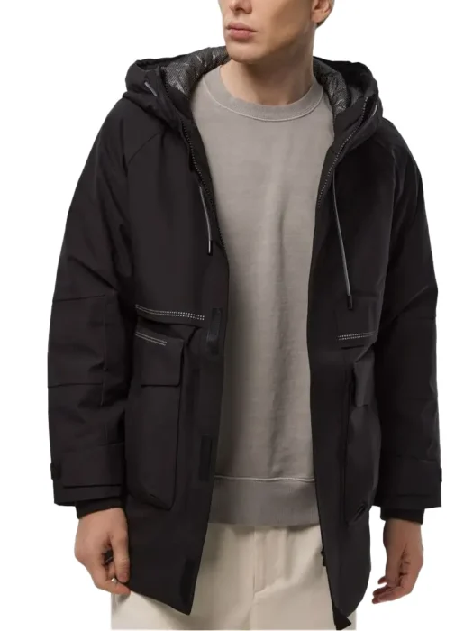 Magic Tape Hooded Puffer Jacket