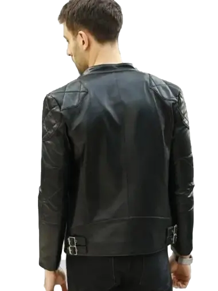 Men Racer Black Jacket