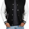 Mens Black and White Varsity Jacket