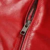 Mens Red Shearling Leather Jacket