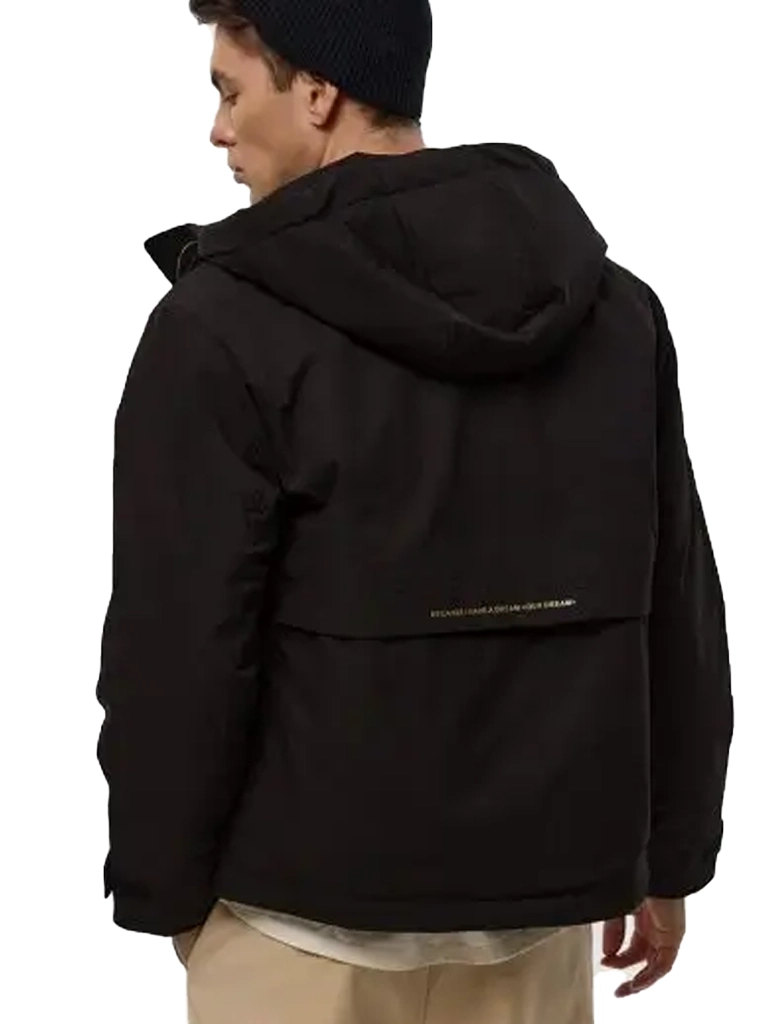 Men`s Short Black Utility Puffer Jacket