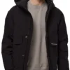 Men`s Stylish Black Matte Finish Lightweight Puffer Jacket