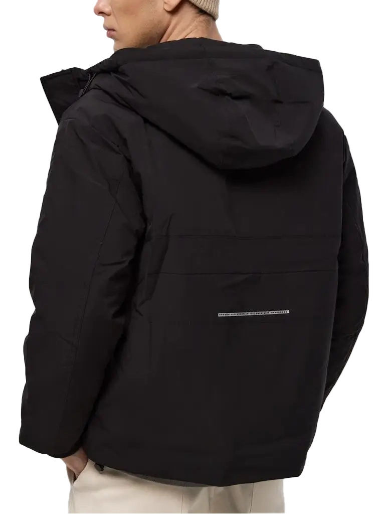 Men`s Stylish Black Matte Lightweight Puffer Jacket