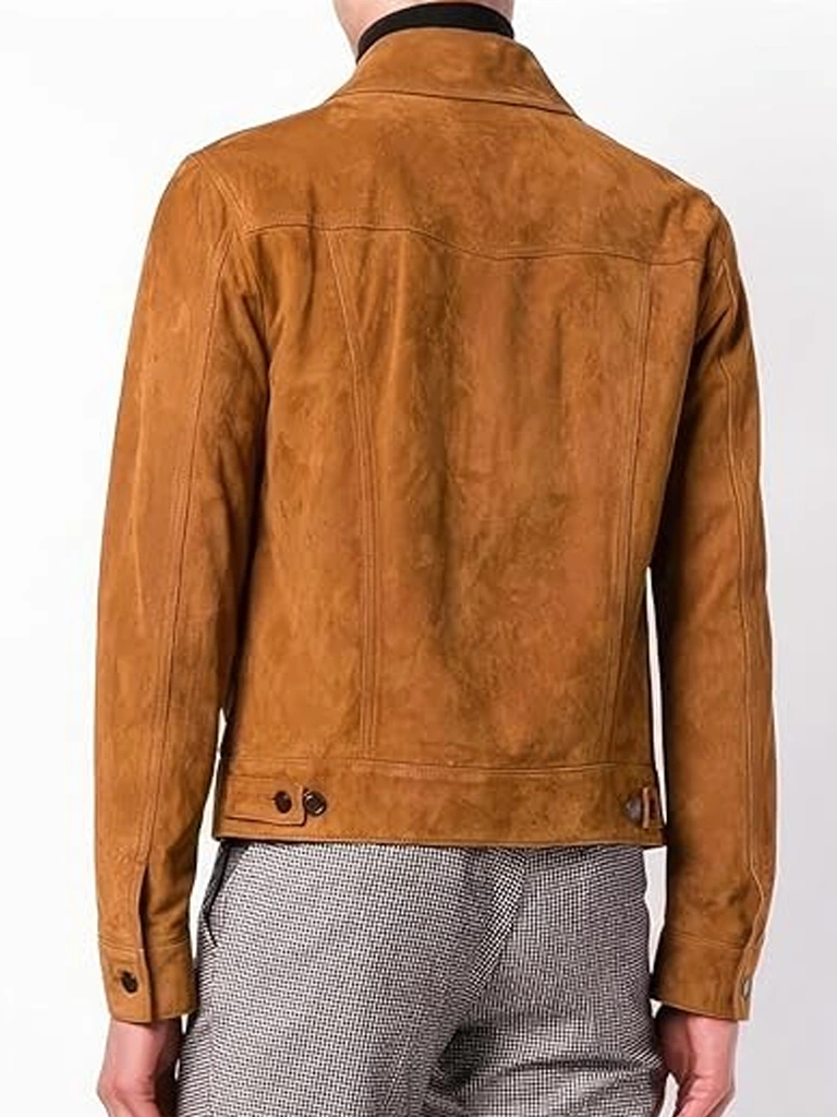 Men’s Third Generation Tan Brown Real Suede Vintage Jacket