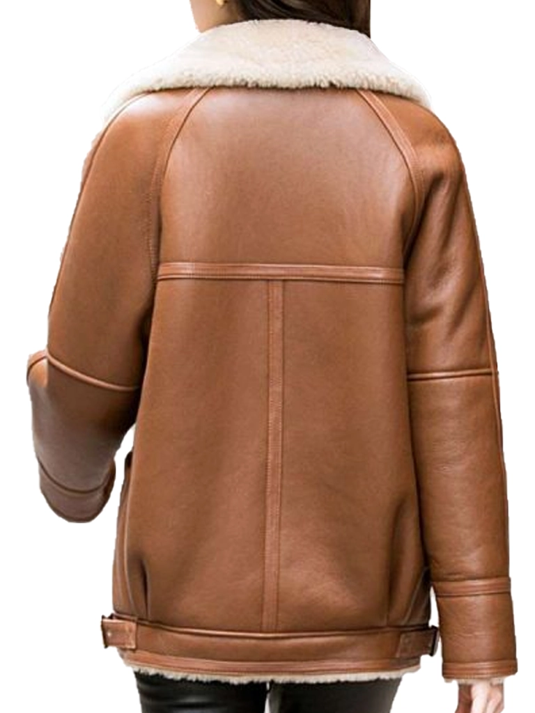 Women Aviator Leather Jacket