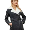 Women’s Black Faux Fur Leather Coat