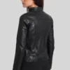 Womens Black Leather Blazer