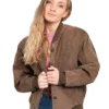 Women’s Brown 80s Suede Leather Jacket