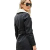 Women’s Faux Fur Leather Coat