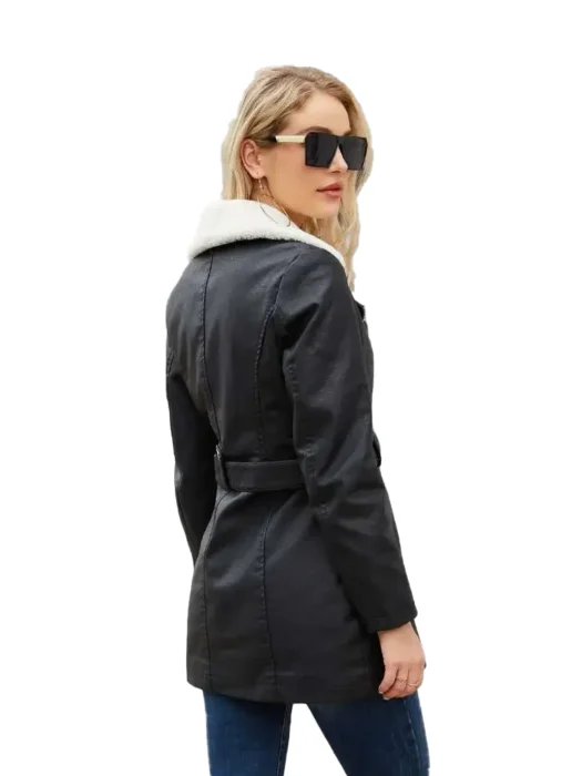 Women’s Faux Fur Leather Coat