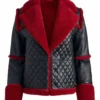 Women’s Red Aviator Shearling Jacket