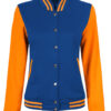 Womens Royal Blue & Yellow Varsity Jacket