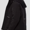 lightweight matte finish puffer jacket side black