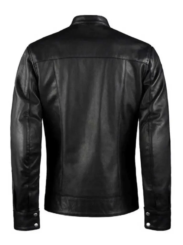 men black cafe racer leather jacket