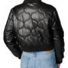 Faux Leather Quilted Jacket