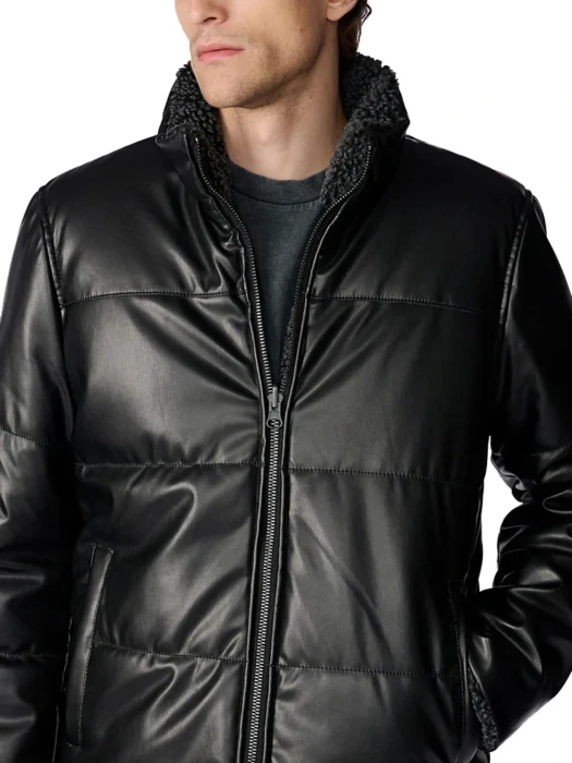 Faux Leather Sherpa Reversible Jacket