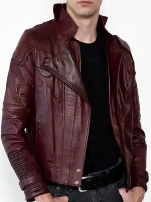 Galaxy red leather jacket