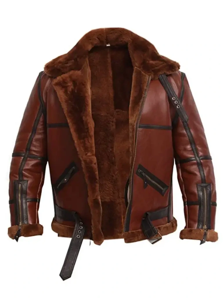 Men RAF British Shearling Aviator Jacket