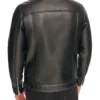 Mens Asymmetrical Faux Shearling Jacket