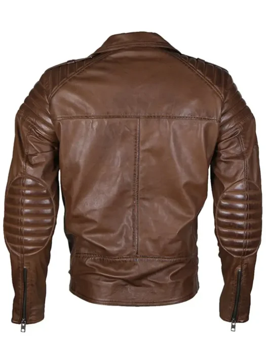 Mens Biker Brown Jacket