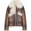 Mens Brown Shearling Jacket