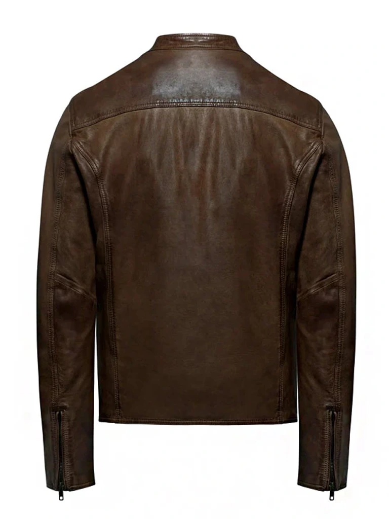Men’s Chocolate Brown Leather Jacket