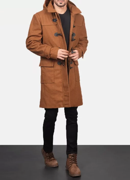 Mens Coat Duffle Hooded