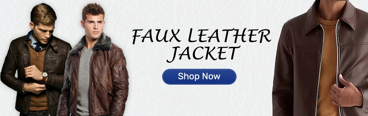 Men Faux Leather Jacket