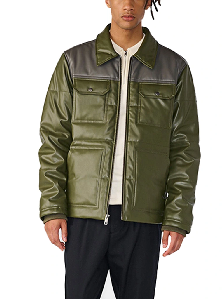 Mens Faux Leather Jacket