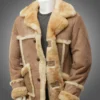 Mens Sheepskin Fur Leather Coat