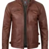 Vintage cafe racer leather jacket