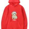 Women Clairo Dog Red Hoodie