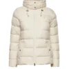 Womens Cream Puffer Jacket