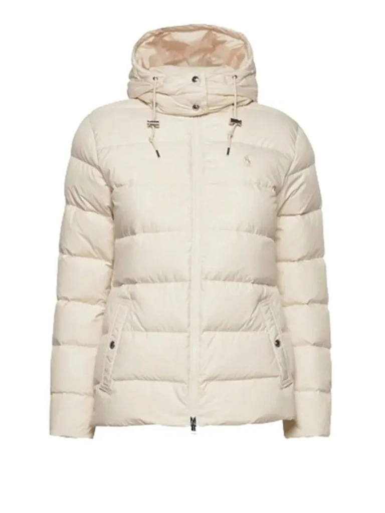 Womens Cream Puffer Jacket