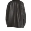 Womens Oversized Leather Bomber Jacket