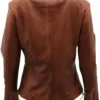 brown cafe racer leather jacket