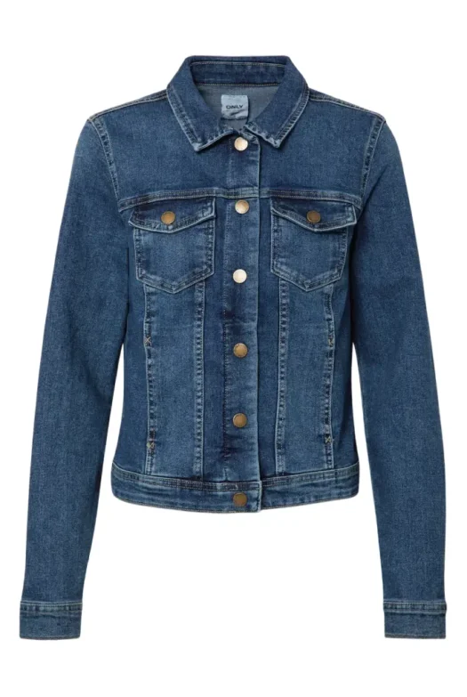 denim blue front jacket