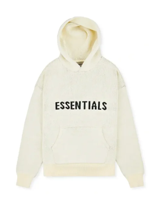 men cream hoodie