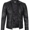 mens quilted leather jacket