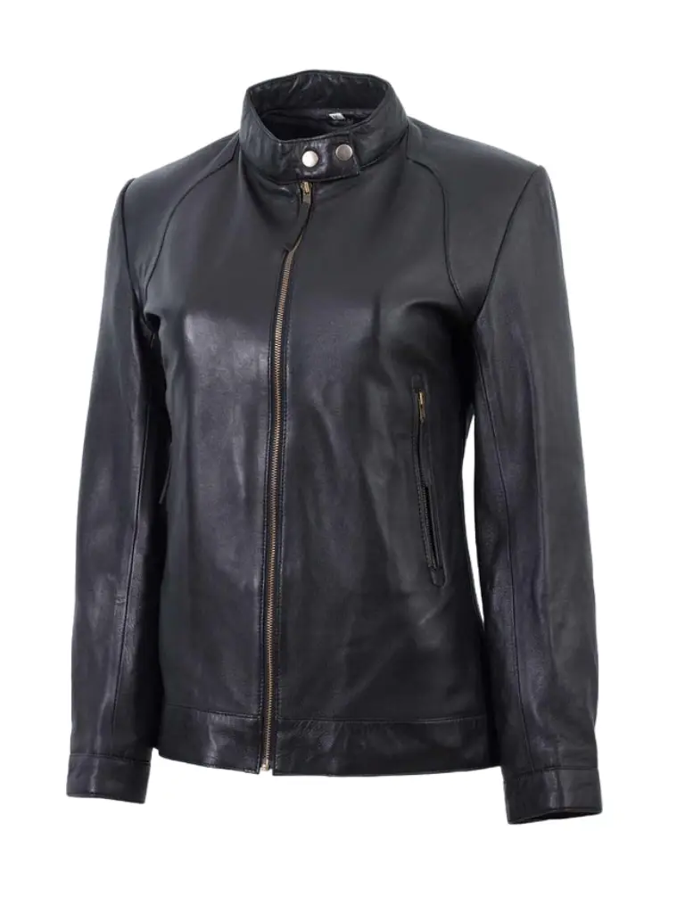 women bike black jacket