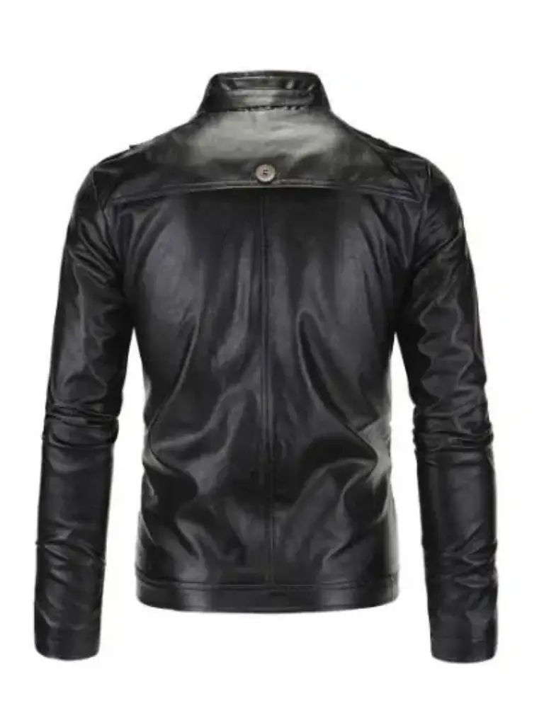 women black leather jacket