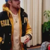 Ryan Gosling Movie The Fall Guy Black and Yellow Letterman Varsity Jacket