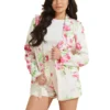 THE LAKE SEASON 1 JAYNE’S WHITE & PINK FLORAL PRINT BLAZER