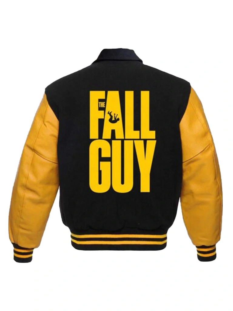 The Fall Guy Ryan Gosling Yellow and Black Varsity Jacket