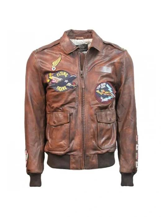 Top Gun Flying Tigers Vintage Leather Jacket