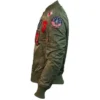 Top Gun MA-1 Flight Green Jacket With Patches