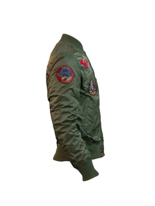 Top Gun MA-1 Green Jacket With Patches